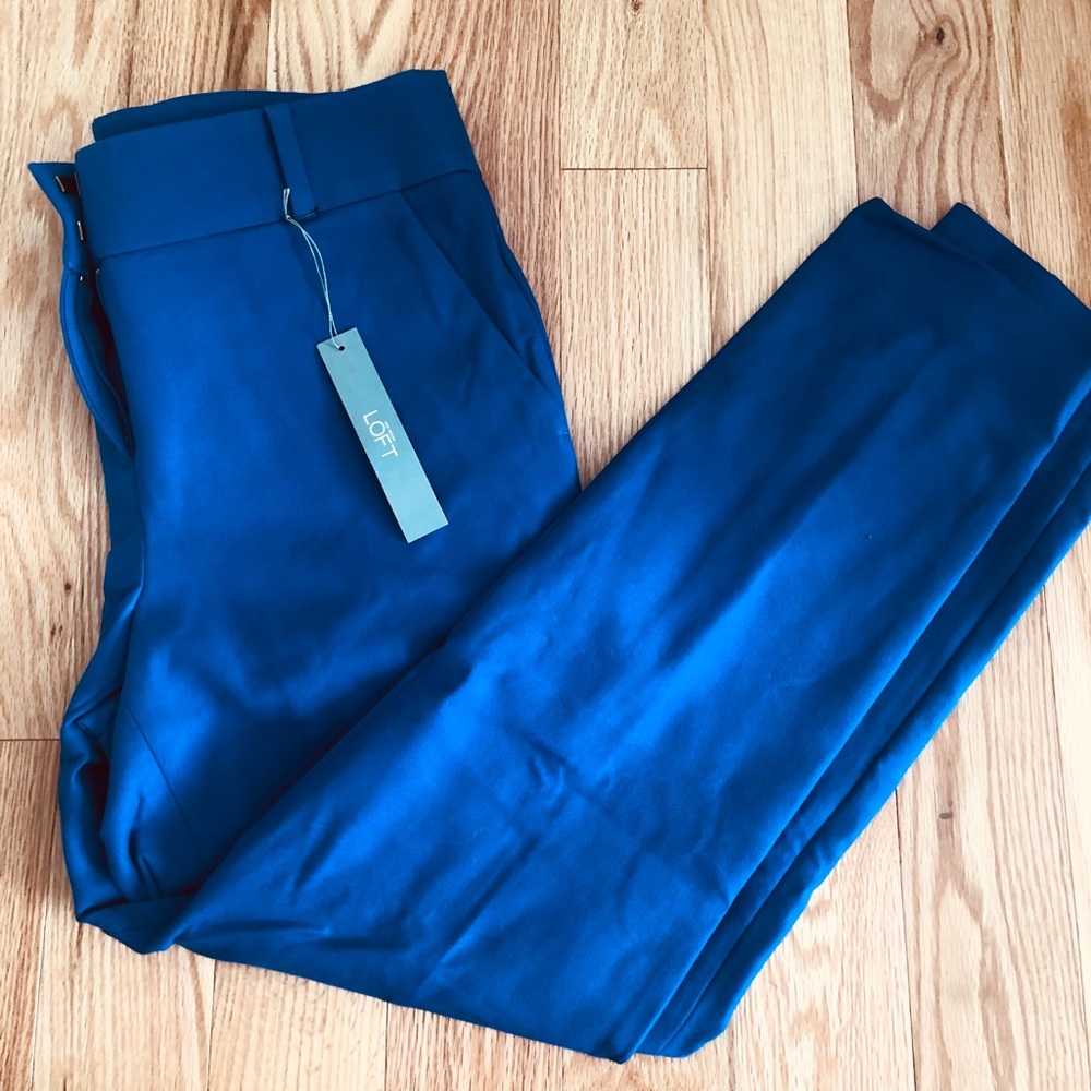 NWT LOFT Marisa Fit pants - cobalt blue